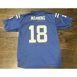 Payton Manning #18 Indianapolis Colts Blue REEBOK Jersey Youth XL (18-20) NFL